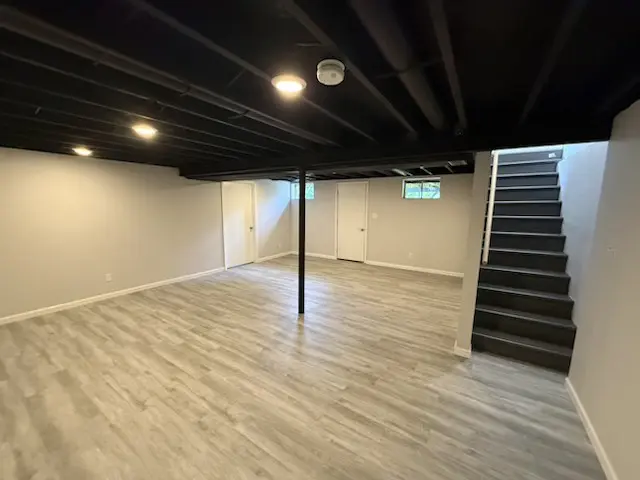 Completed basement transformation