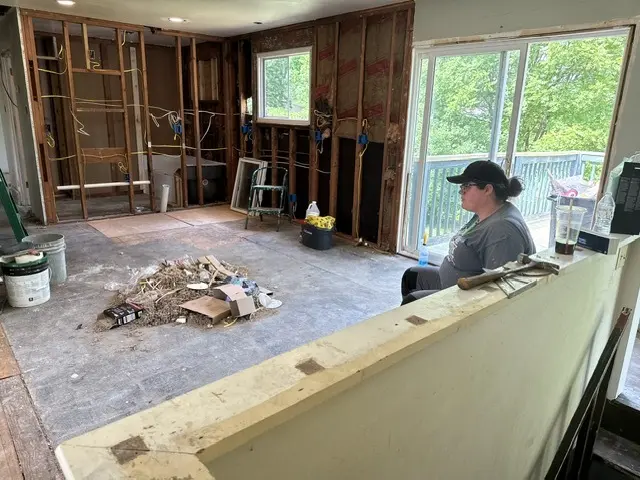 Basement renovation begins