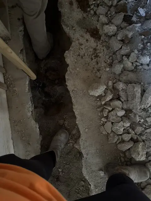 Foundation repair excavation