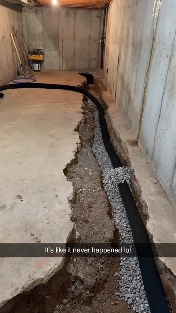 Foundation drainage installation
