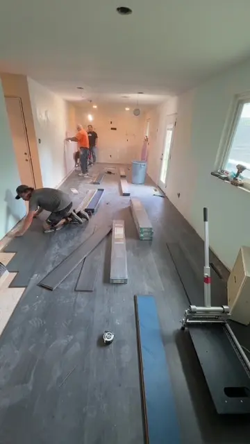 New flooring installation