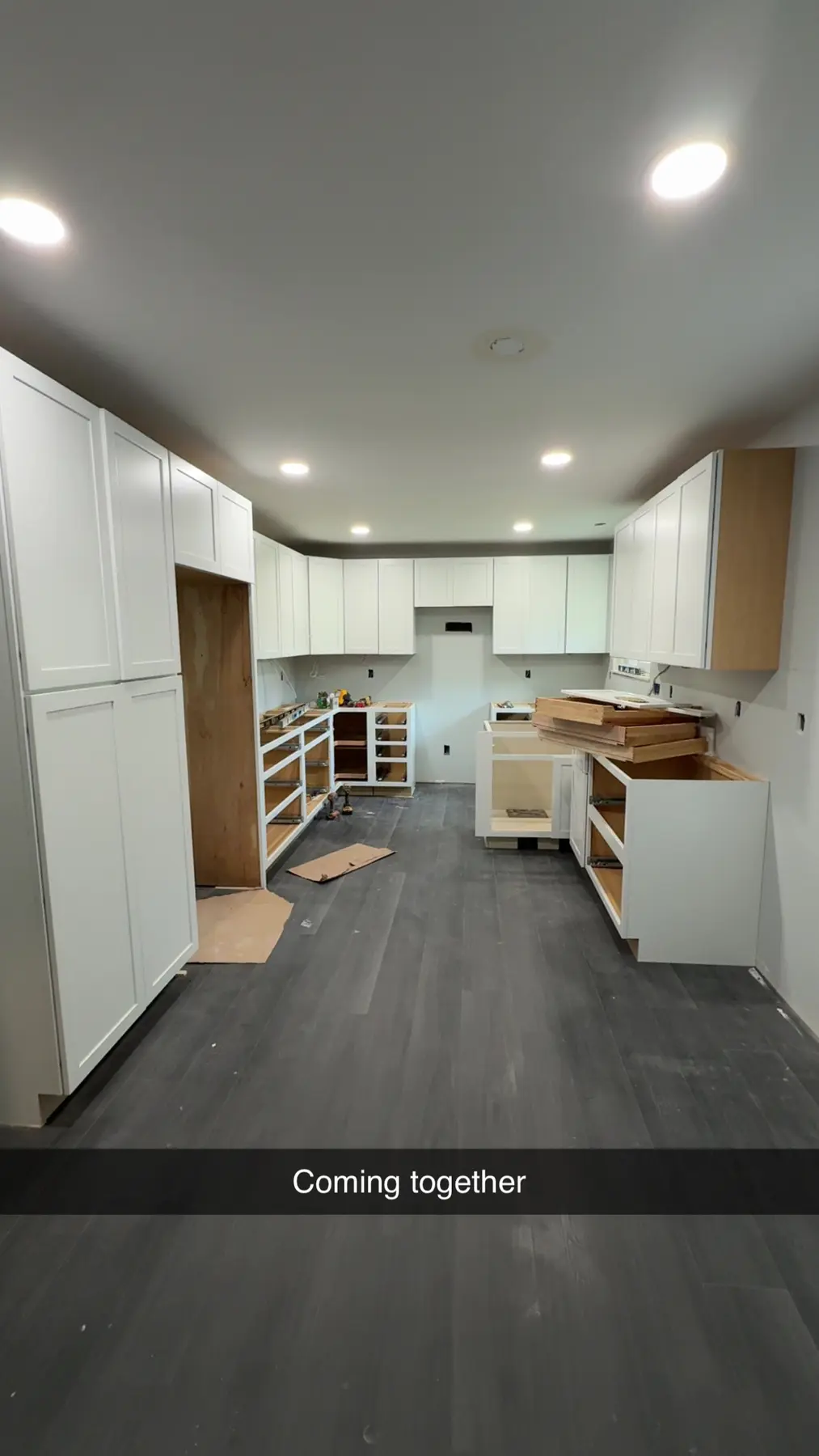 Cabinet and counter installation
