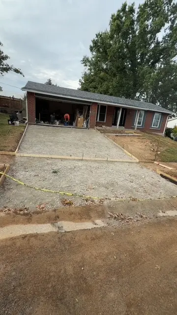 Driveway demolition and grading