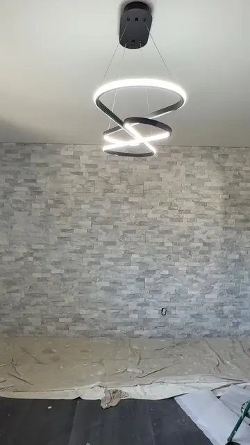 Statement wall and lighting