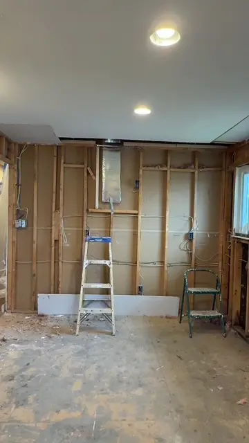 Wall opened for renovation