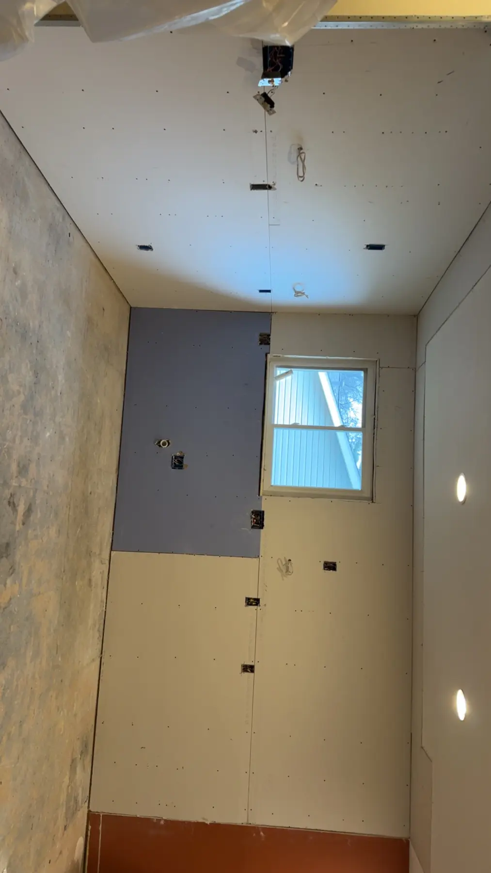 Electrical and drywall progress