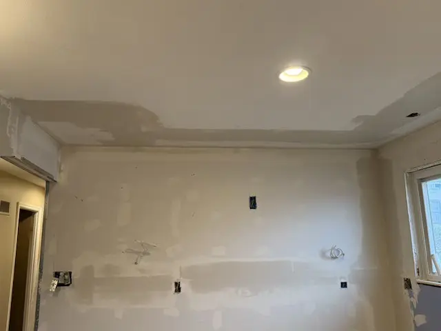 Kitchen walls ready for finish