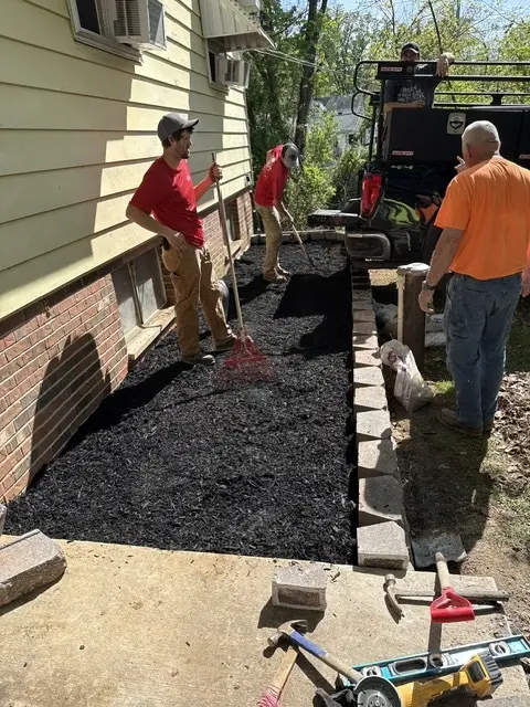 Landscape installation in progress
